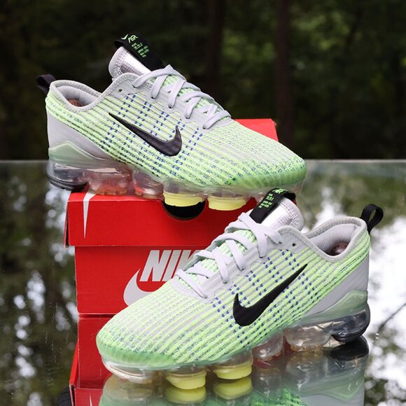 Nike Air VaporMax Flyknit 3 Light Silver Volt - Picture 5 of 13